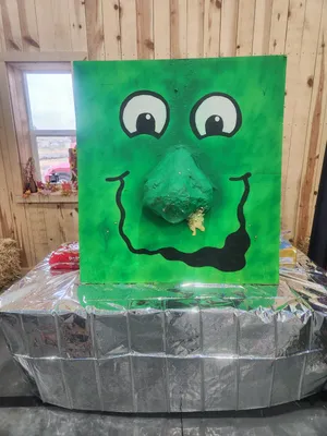 Youth enjoying pick joe's nose photo booth activity